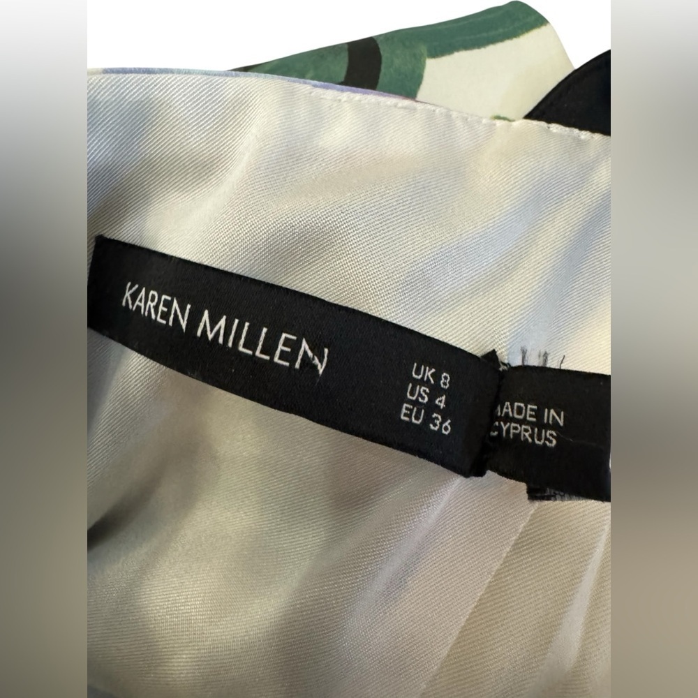 Karen Millen Lily Print Pencil Midi Dress Size 4 - Picture 9 of 13